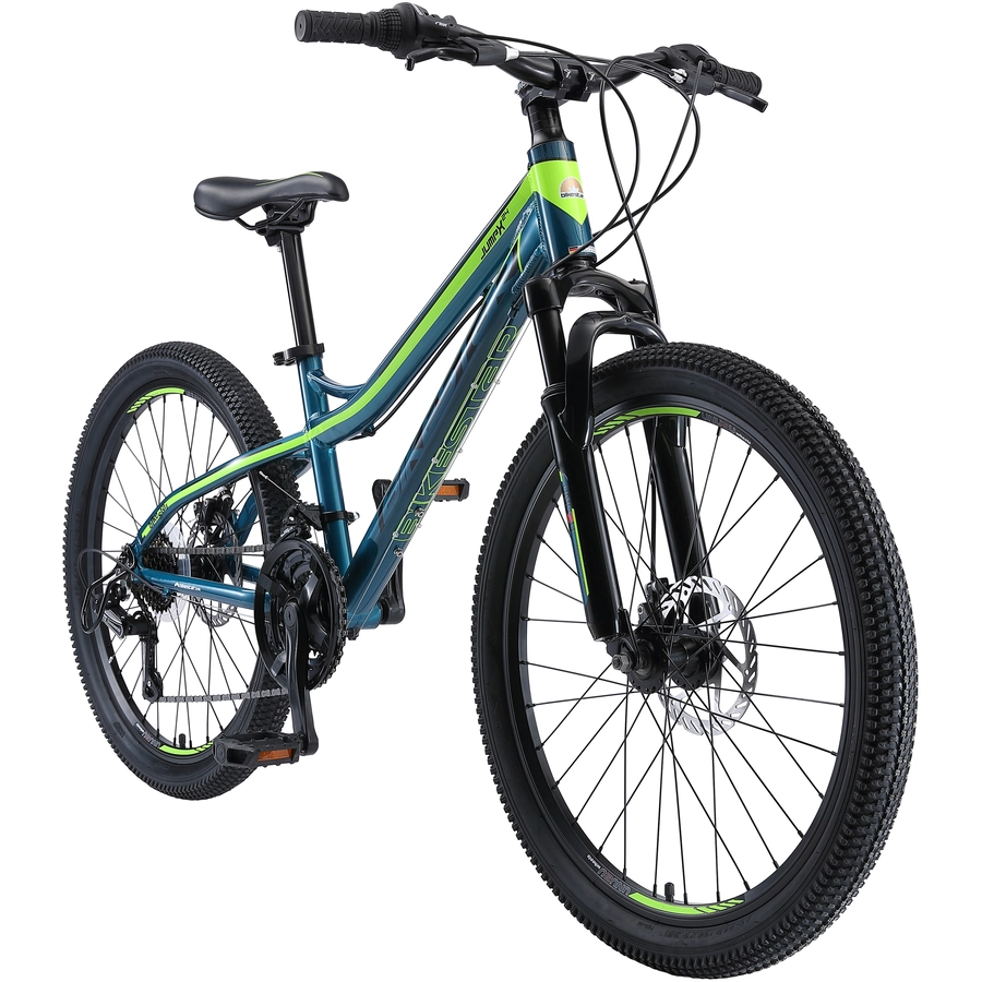 Bikestar Kinderrad 24 Zoll Alu MTB blau, grün