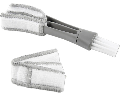 Multifunctionele reiniger voor jaloezieën, radiatoren, autoventilatieopeningen, grijs/wit, 17,5 x 3 x 3,5 cm
