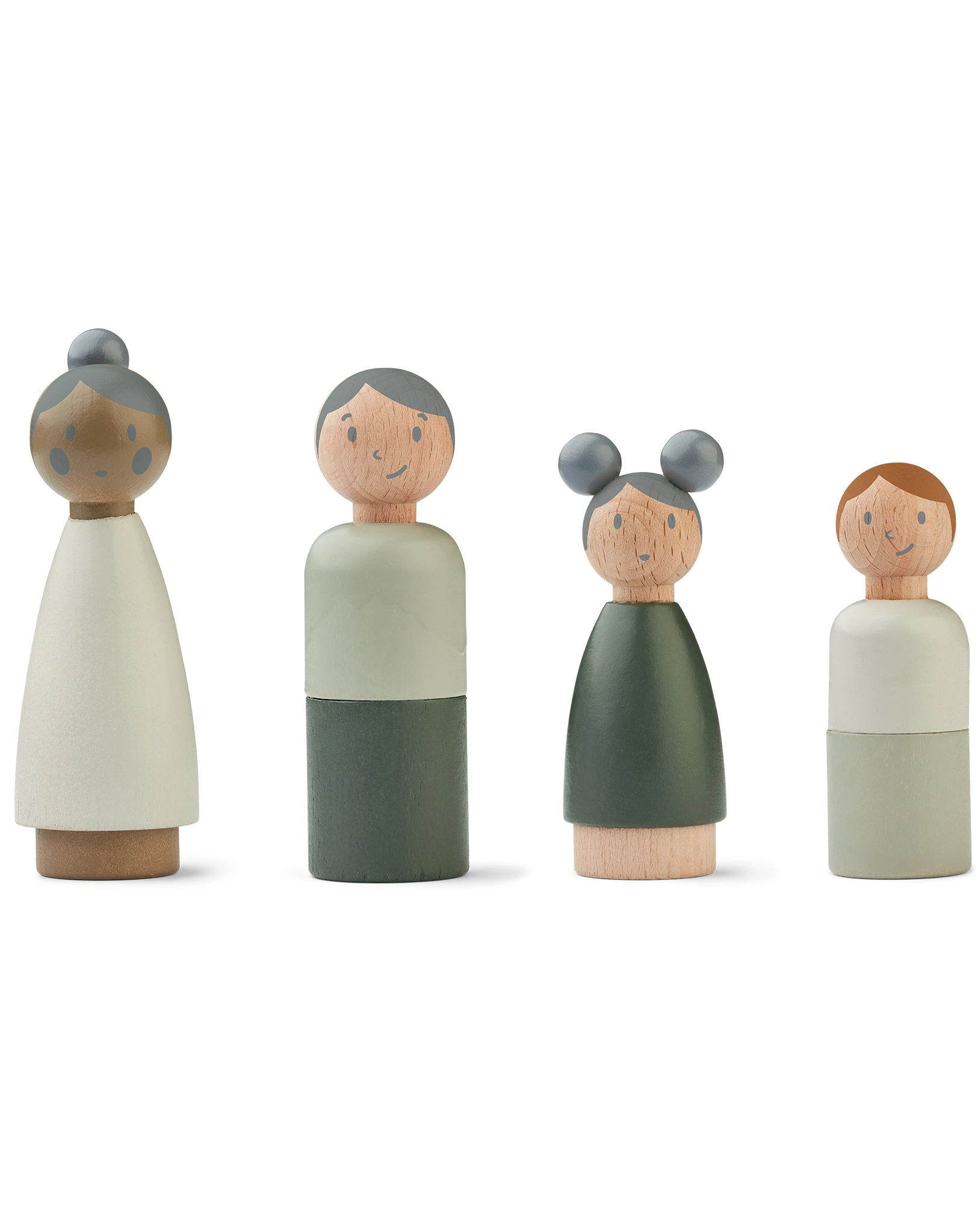 Holzpuppen LOTTA FAMILY 4-teilig in hunter green