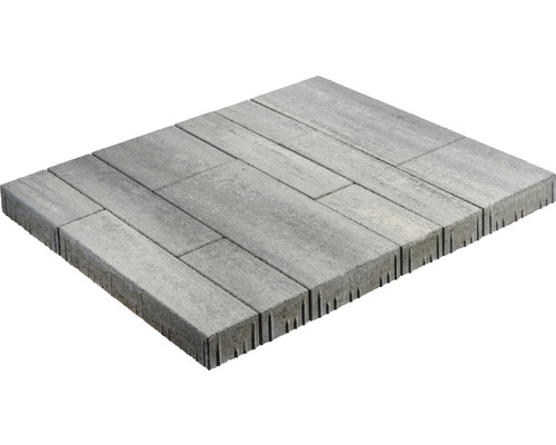 Caleta multi-formaat straatsteen, wit-antraciet melange, 8 cm