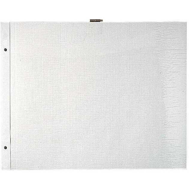 Sachet de 10 Recharges pour album à vis pages blanches - 29x37 cm - Blanc