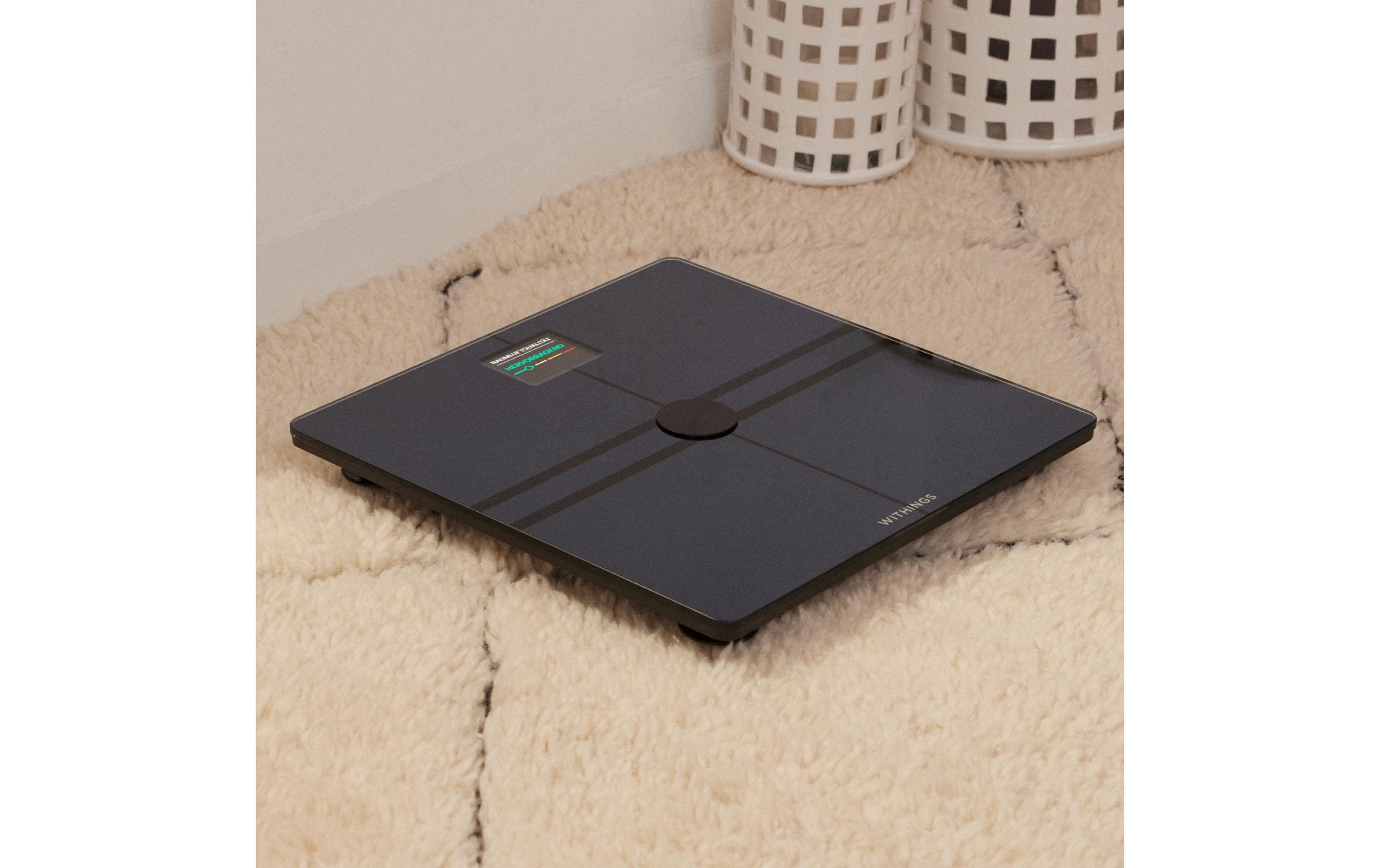 Körperanalysewaage Body Comp Schwarz<br>WLAN-Personenwaage