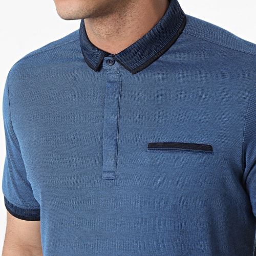 Polo A Manches Courtes 569 Bleu Chiné