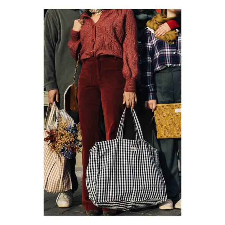 Gabrielle Paris Sac week-end Vichy | Noir