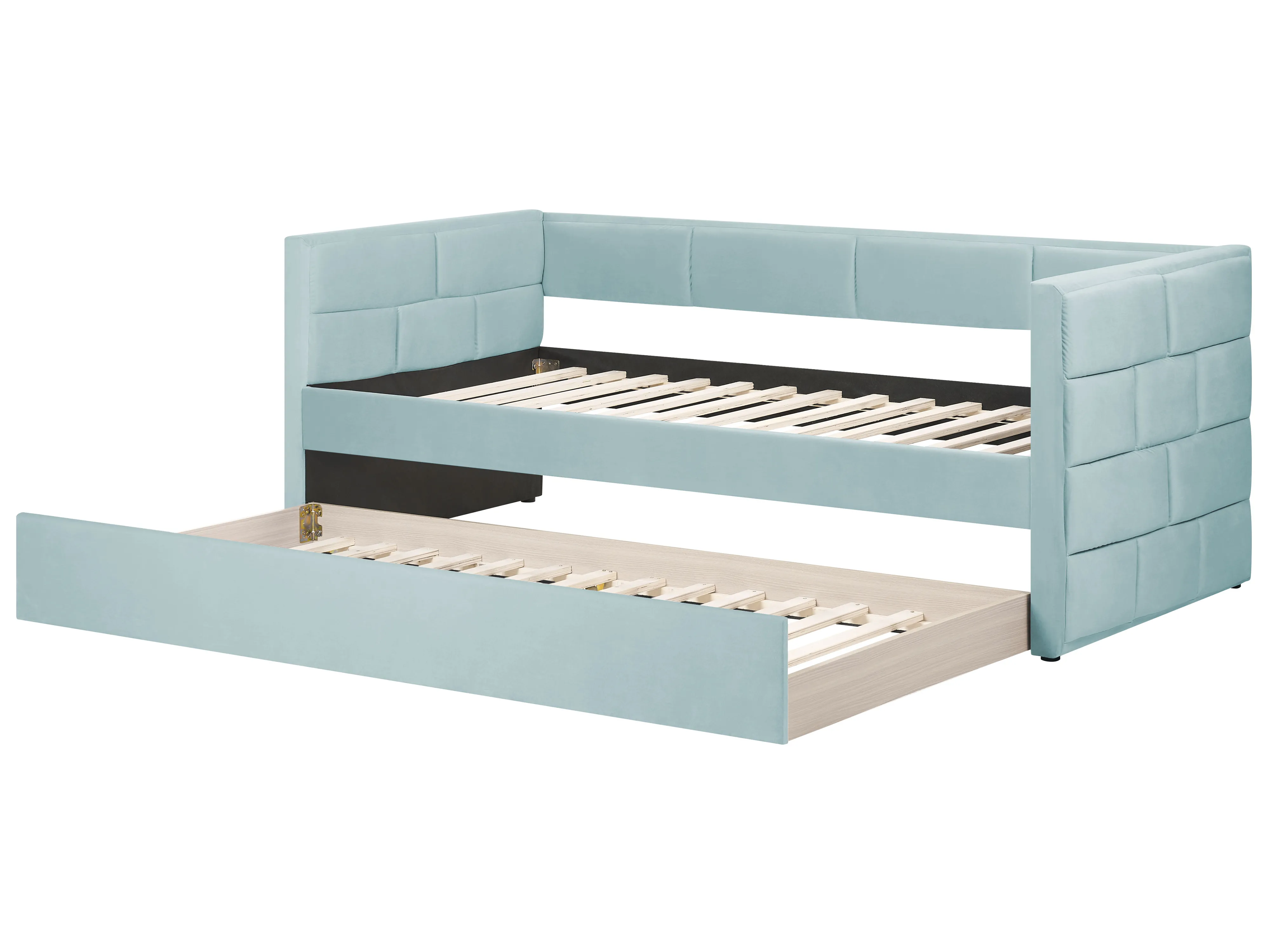 Onderschuifbed Fluweel CHAVONNE 90 x 200 cm Mintgroen
