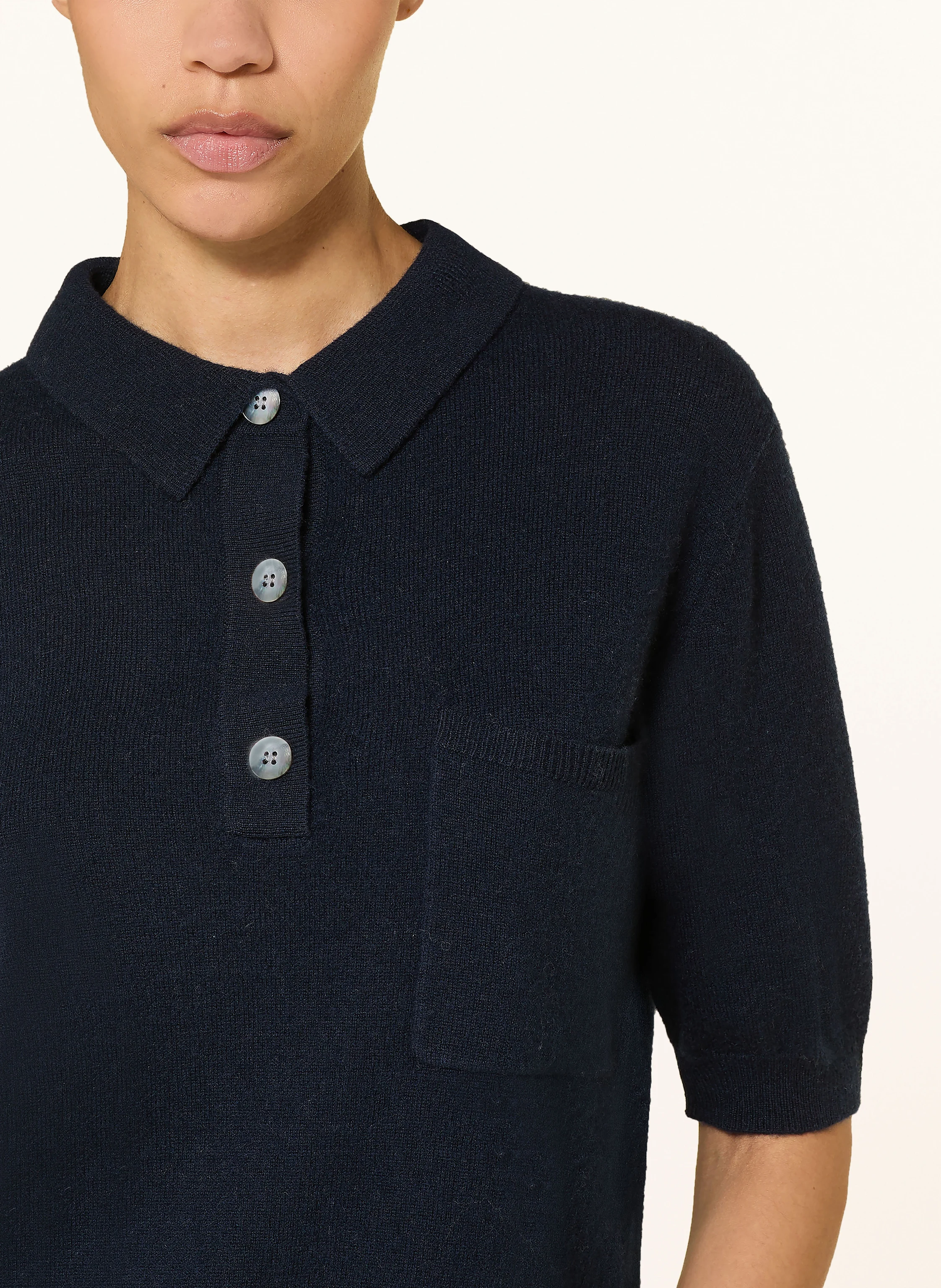 HEMISPHERE Strick-Poloshirt aus Cashmere