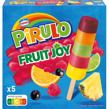 Pirulo Fruit Joy Waterijs 5 Stuks 325 ml
