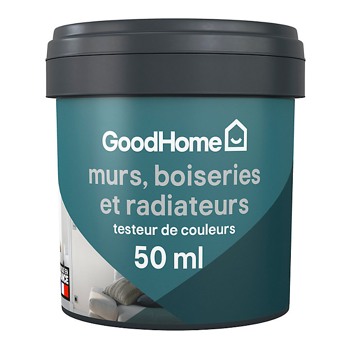 Testeur peinture résistante murs, boiseries et métal GoodHome blanc North Pole mat 50ml