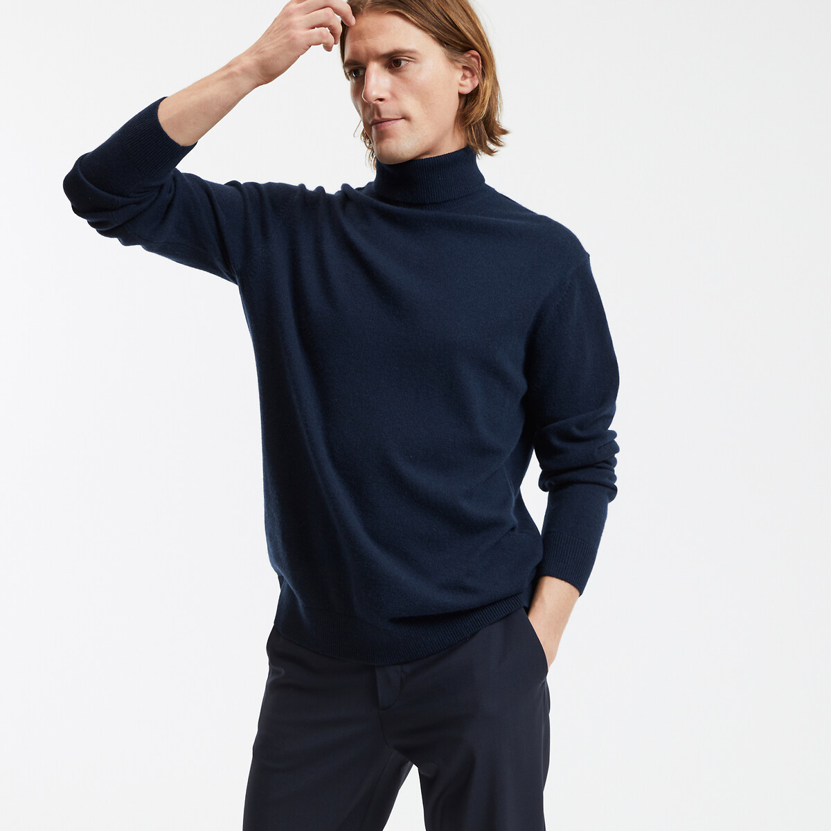 COLEÇÕES LA REDOUTE<br>Suéter de gola alta em cashmere, fabricado na Europa
