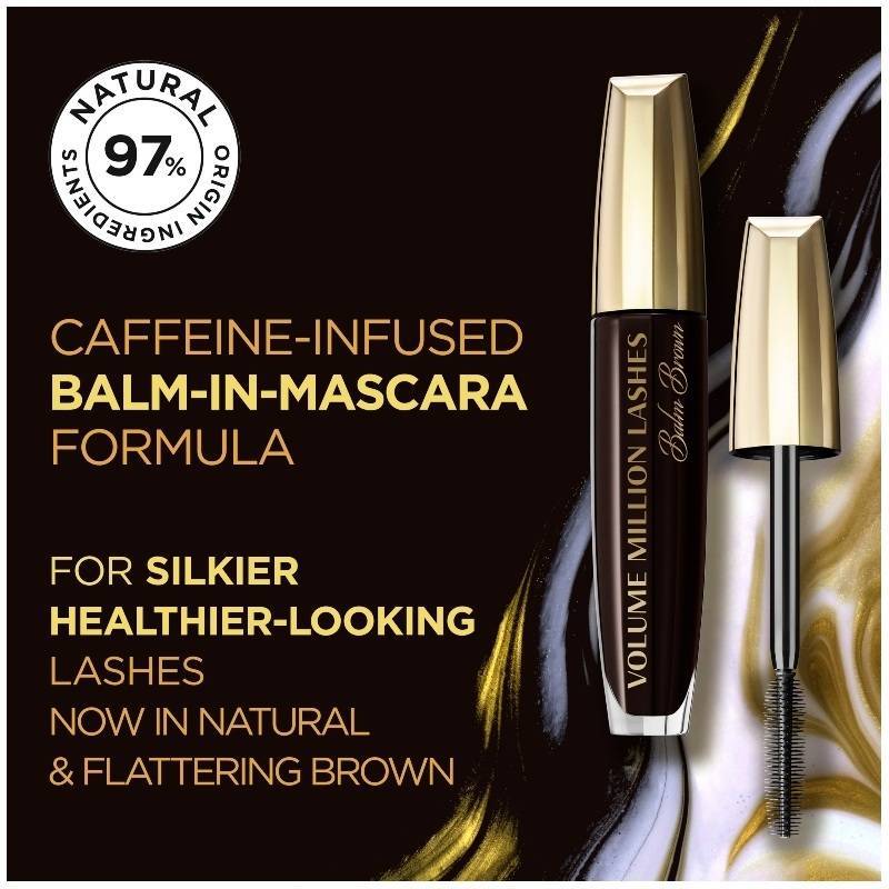 L'Oréal Paris Cosmetics Volume Million Lashes Balm Brown Mascara 8,6 ml - Brown