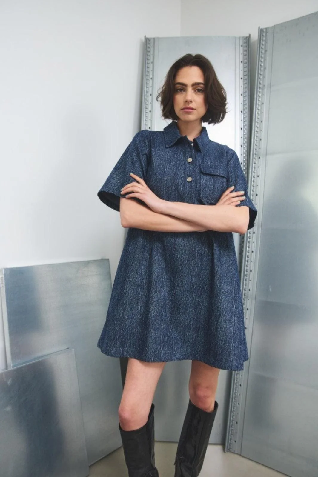 Noella Jozie Dress 1050 blue snow wash