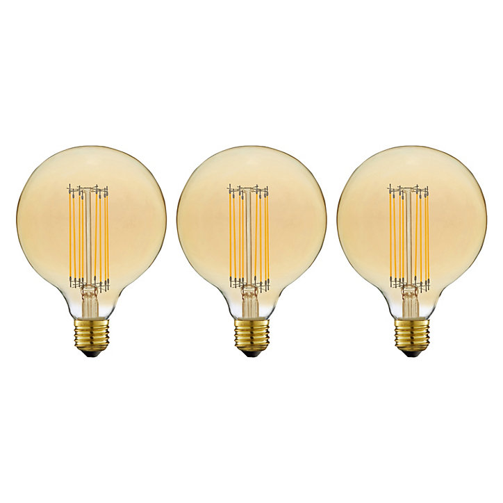 Ampoule LED à filament Globe ambre Ø12.4 cm E27 400 lm 5.8 W blanc chaud Diall