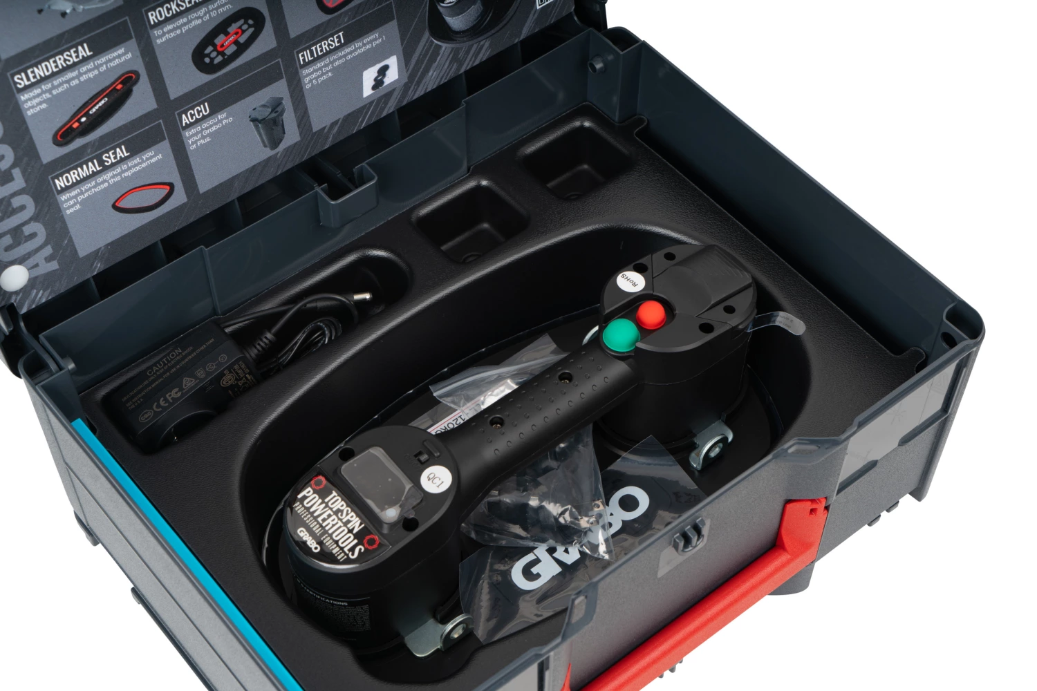 Grabo Pro Elektrische Vacuüm Tegeldrager in systainer - 120kg