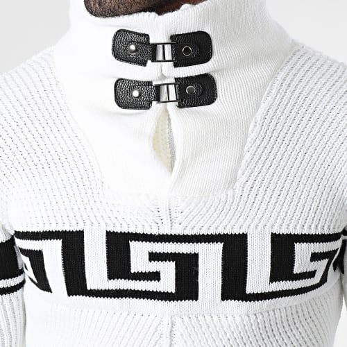 Pull Col Amplified Blanc