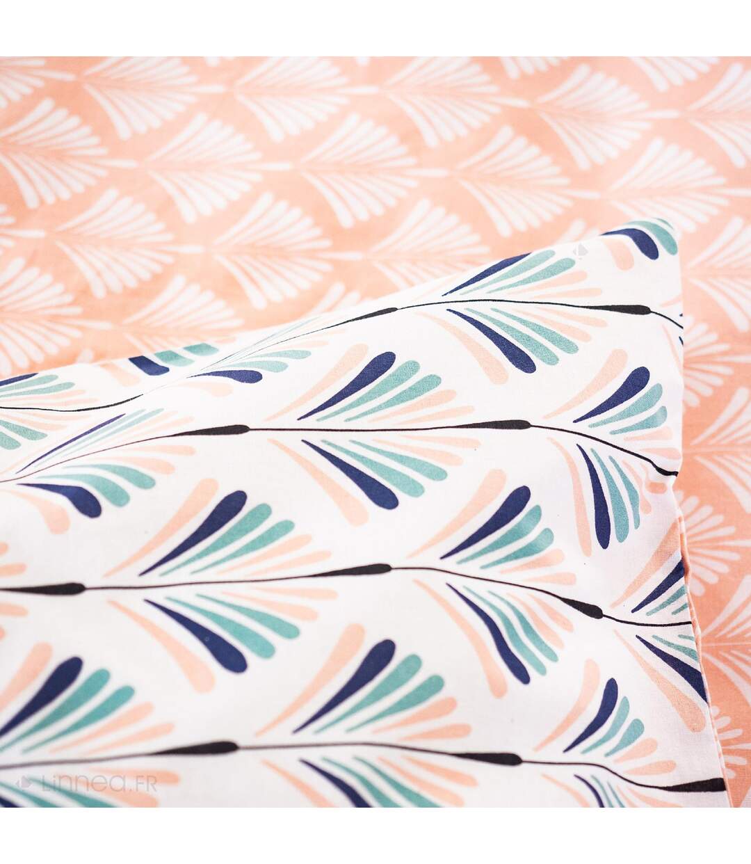 Parure de lit 260x240 cm coton VOLEA rose