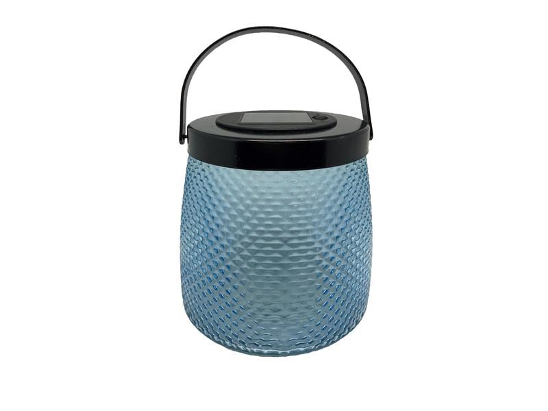 Dameco Laterne LED Solar, 15.2 cm, Blau Dekorative Laterne