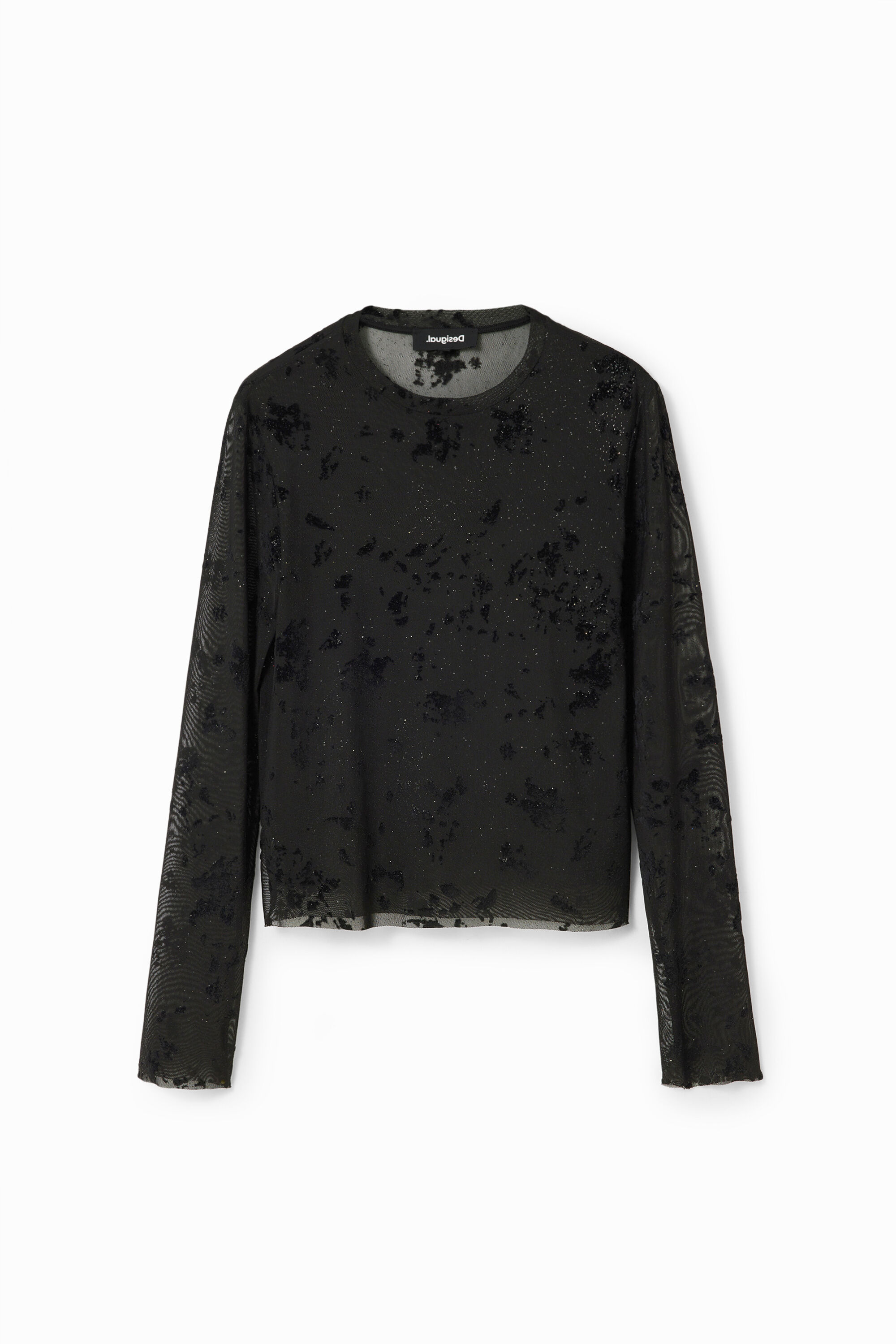 Camiseta slim tul brillo