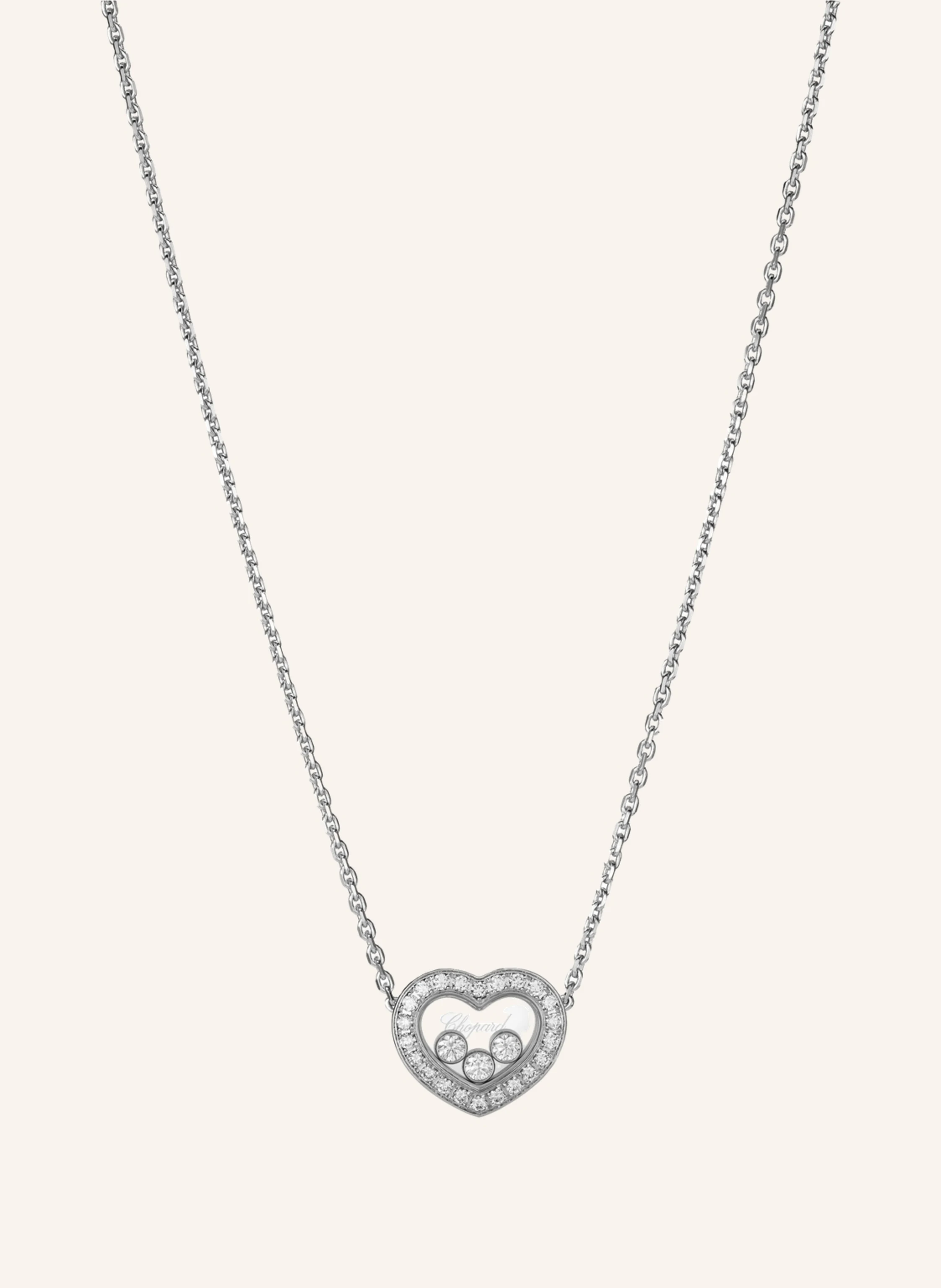 Chopard Halskette HAPPY DIAMONDS ICONS Halskette aus 18 Karat Weißgold und Diamanten