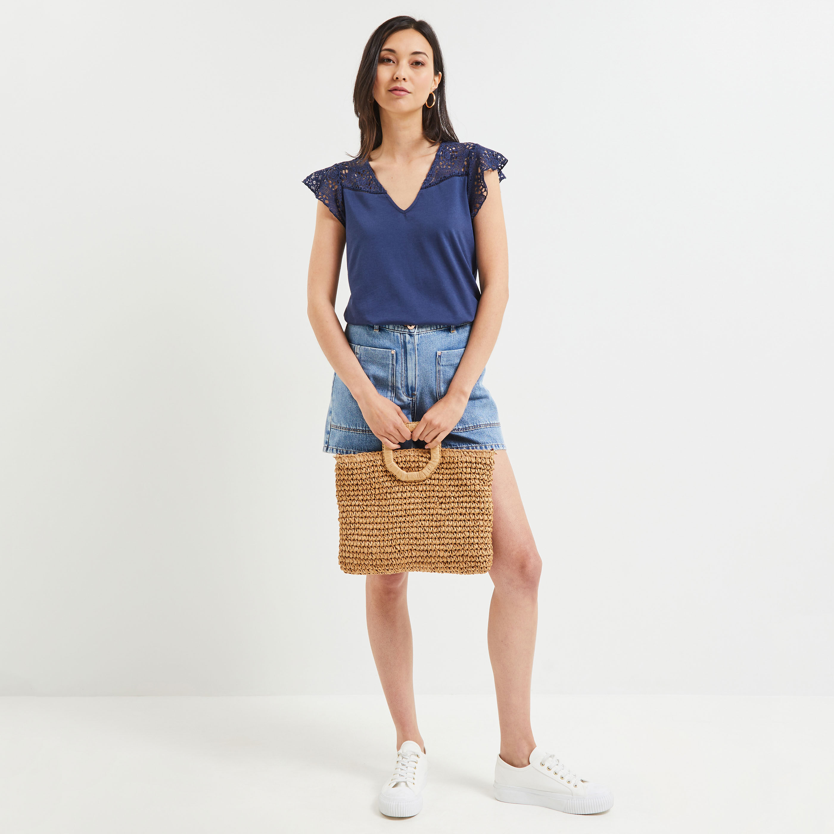Tshirt uni femme - MARINE