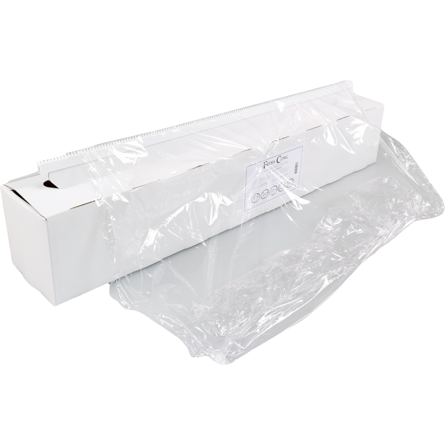 Folie, rekfolie ongeperforeerd, zelfklevend, op rol/dispenserdoos, PVC, 45cm, 300m, transparant