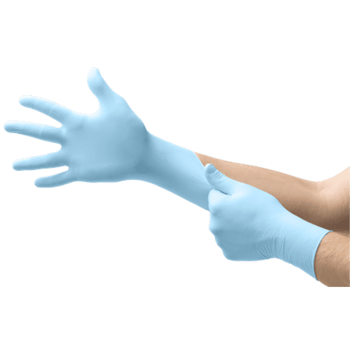 Gant usage unique protection chimique nitrile Microflex 93-833 bleu non poudré