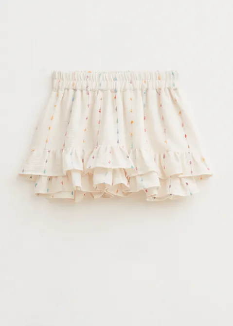 Skort met dobby patroon assorti (ASSOR)
