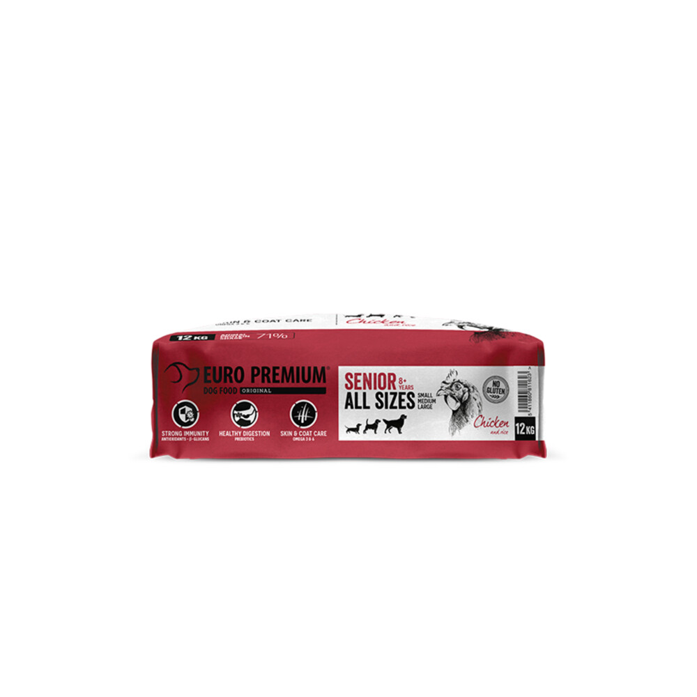 Euro-Premium Senior Kip - Rijst12 kg