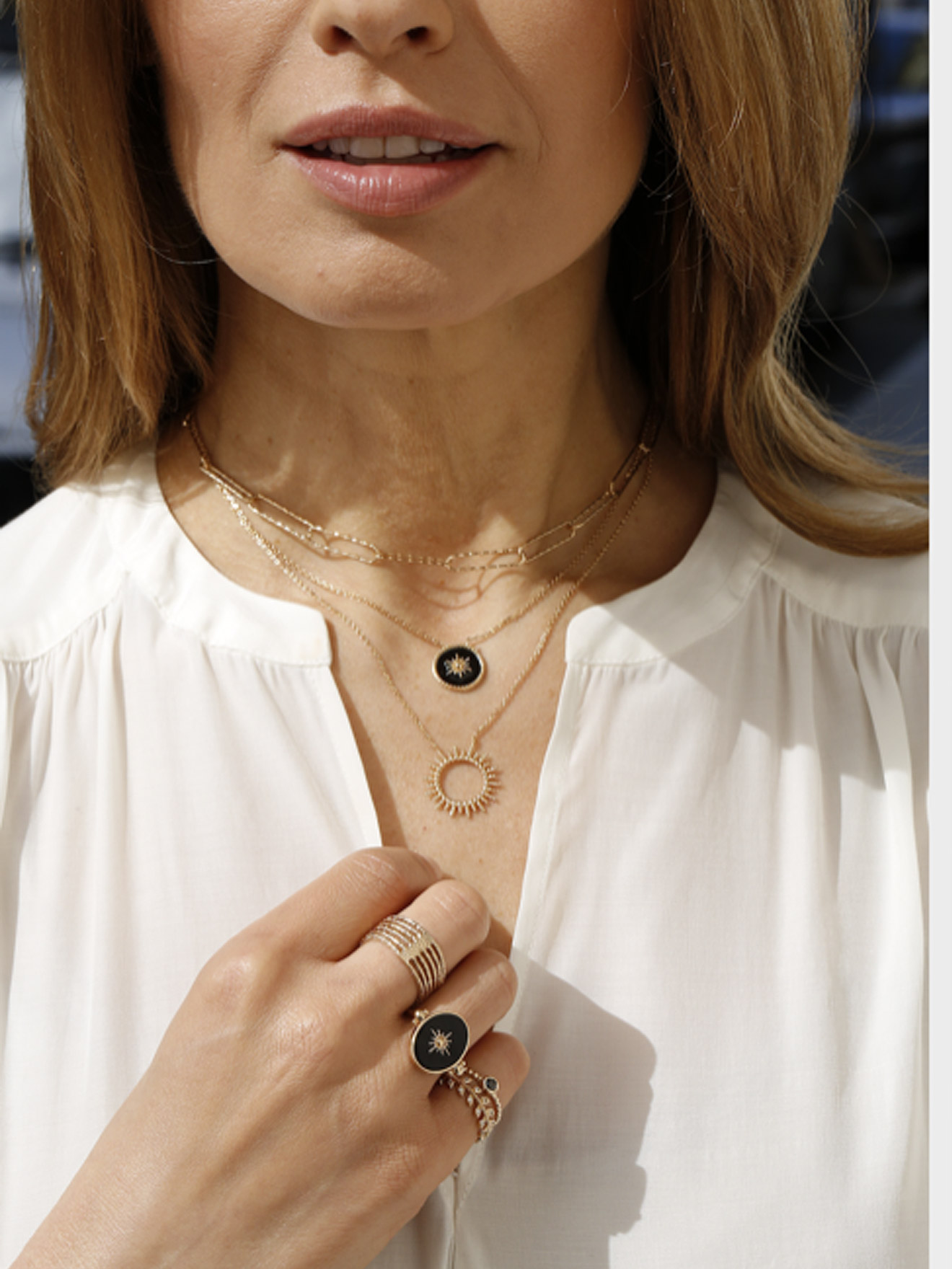 Collier chaîne émail