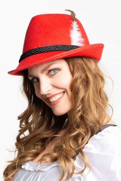 Oktoberfest Tiroler Hoed Beieren Rood