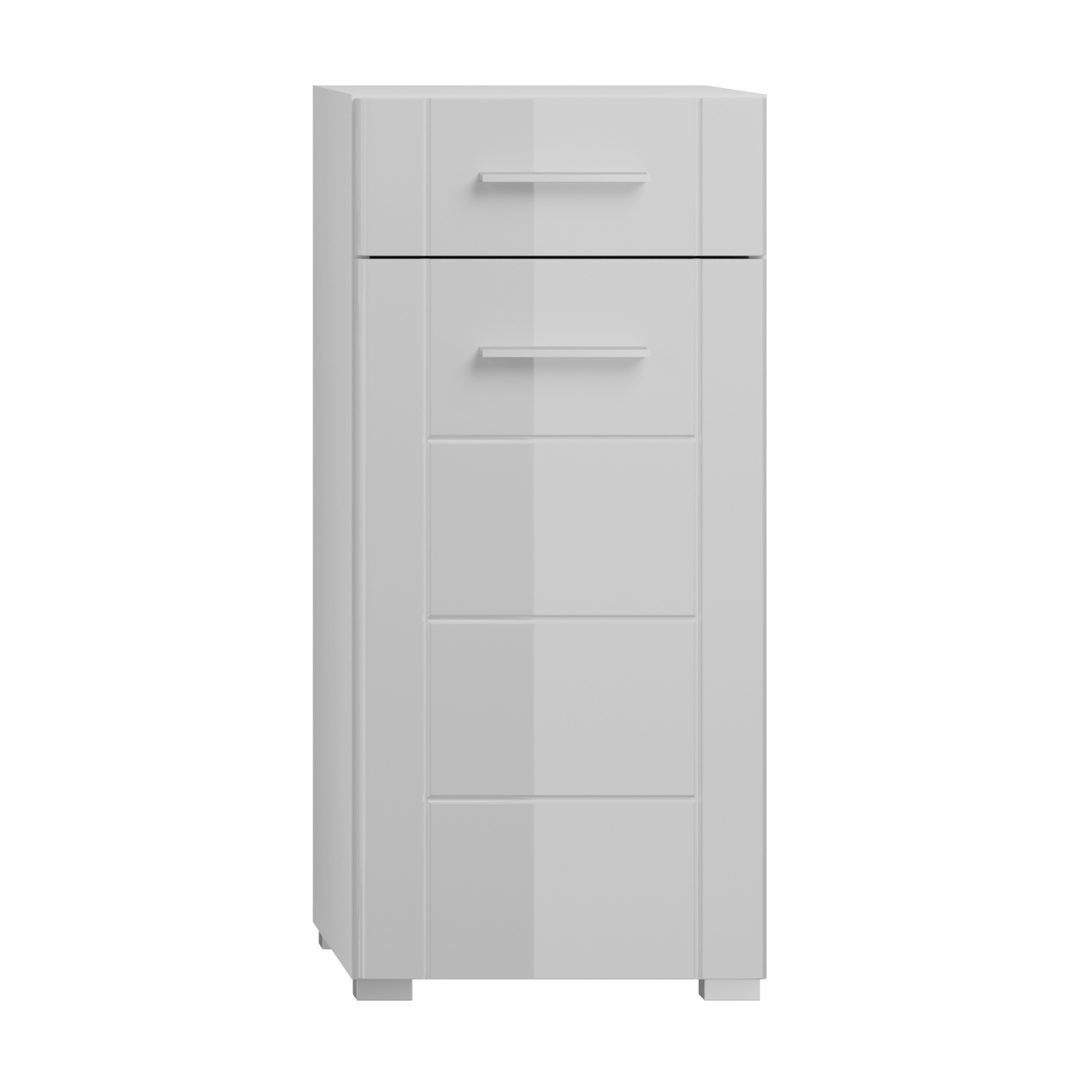 Standschrank VENICE - weiß Hochglanz-weiß - 37 cm