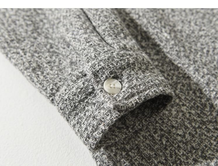 Nataro - Tweed overhemd met lange mouwen en knoopjes