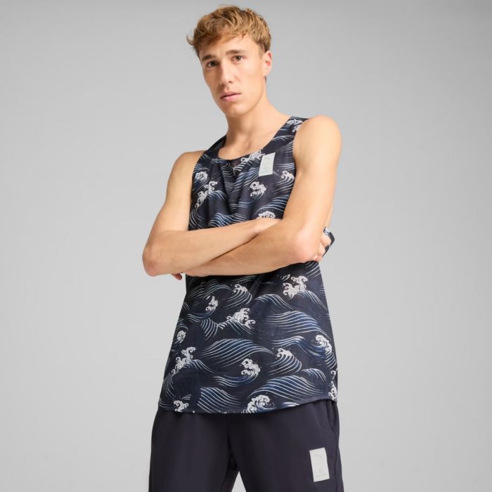 Puma Herre Singletter Singlet AOP Saysky Blå