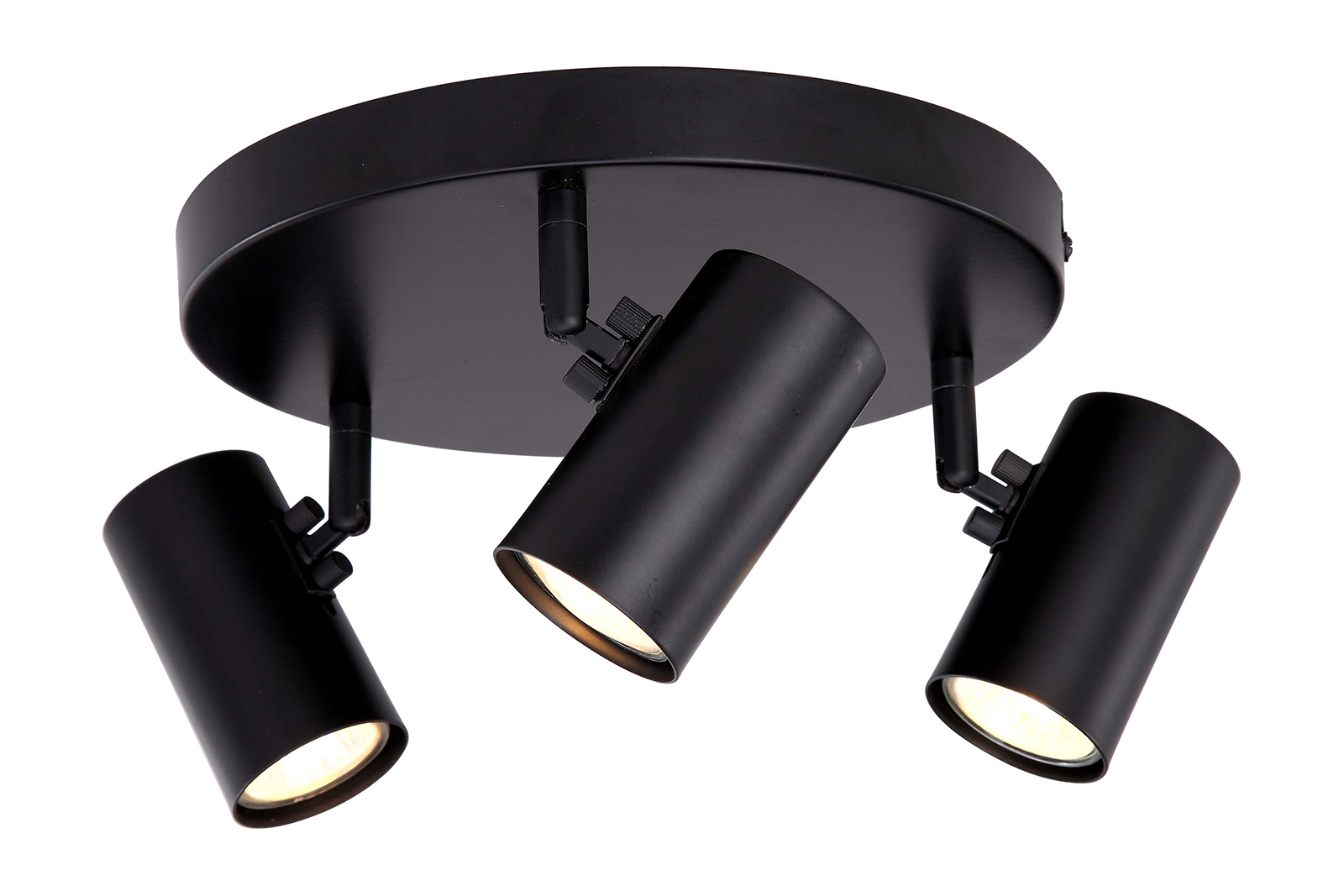 Tube taklampe Sort med 3 lys