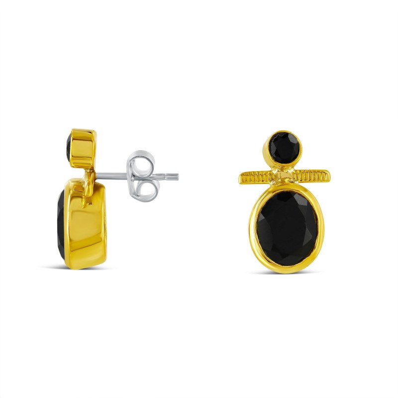 Boucles d'oreilles Léna Onyx