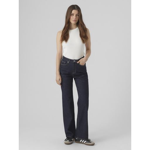 Vero Moda Tessa Højtaljede Jeans, Dark Blue Denim, W30/L32