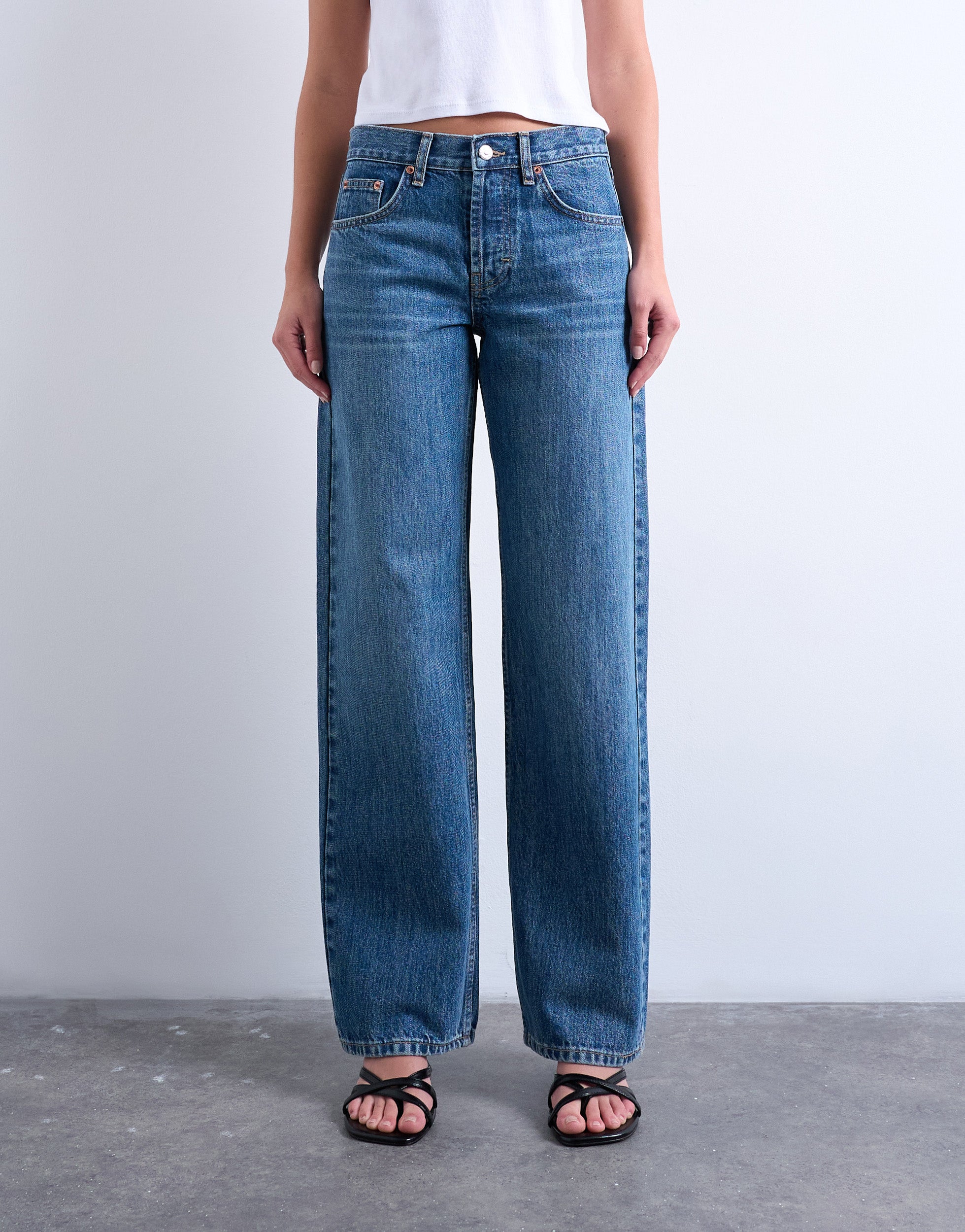 TSEMBER Low rise Wide leg fit Jeans
