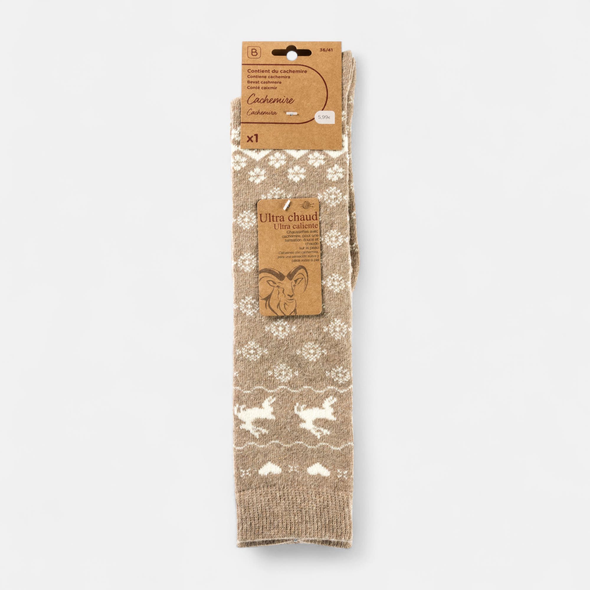 Chaussettes Femme camel