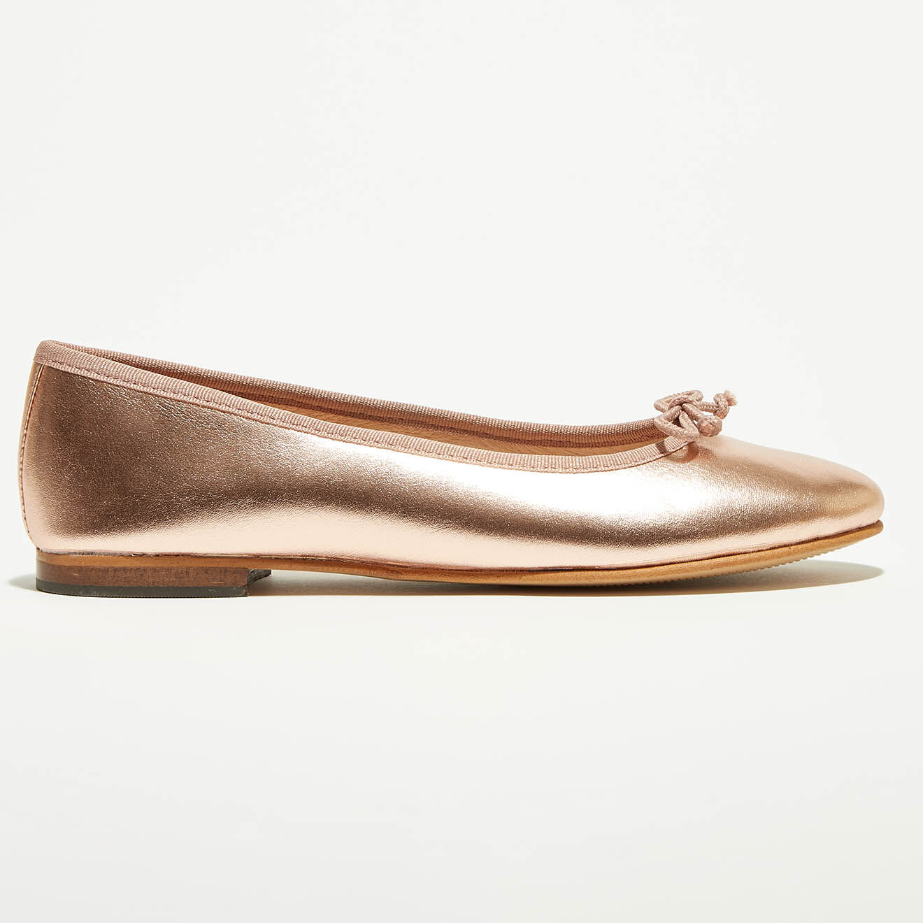 Quartier Latin Ballerines en Cuir métallisé Jeanne doré/rose
