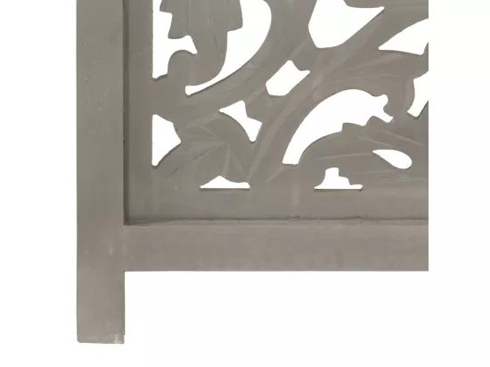 Cloison de séparation 3 panneaux Gris 120x165 cm Bois manguier