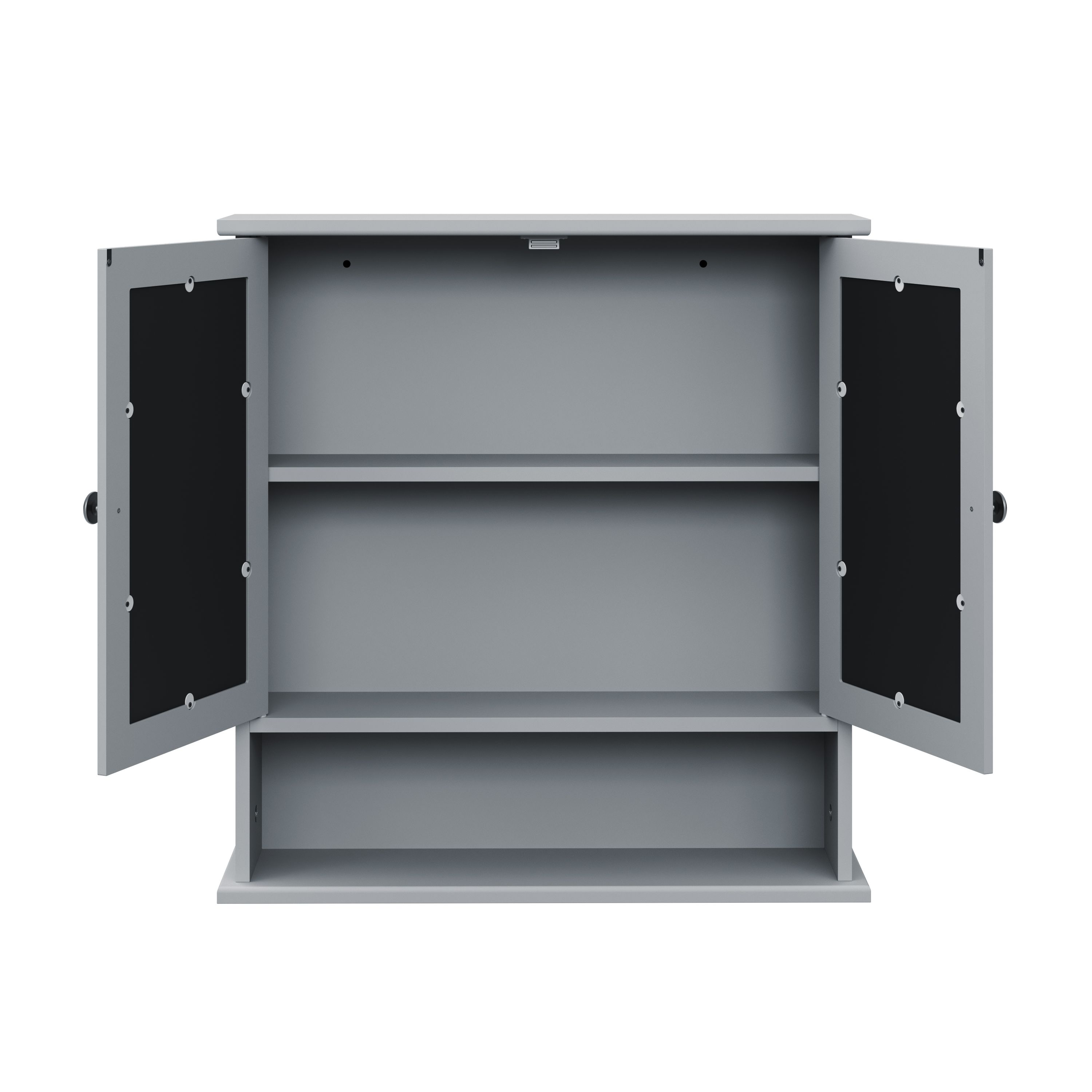 Hängeschrank FONTANA mit Spiegel 56 x 13 x 58 cm grau