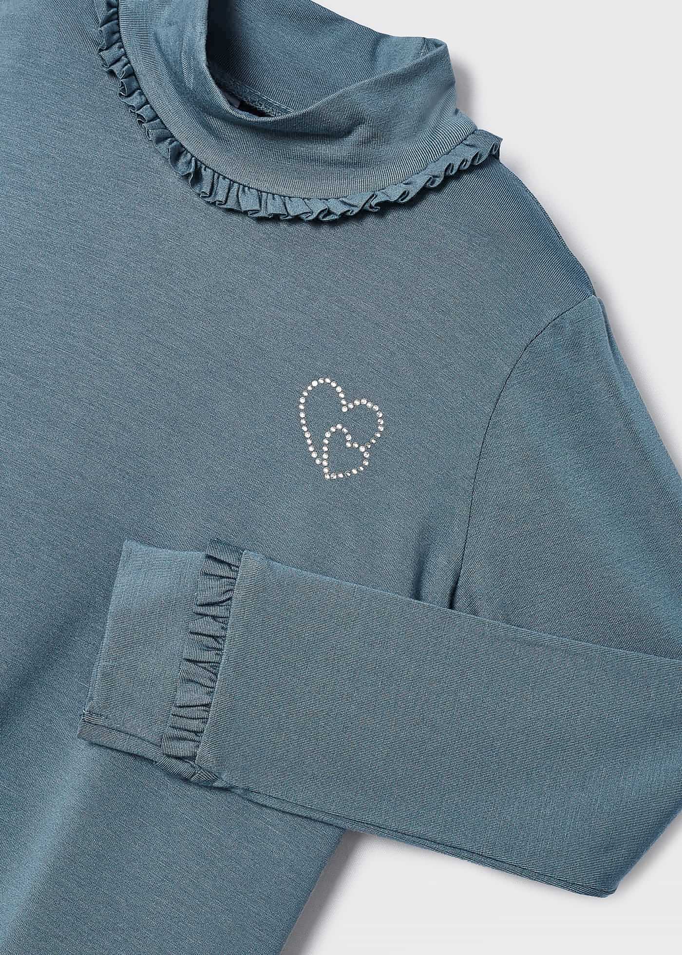 Camiseta feminina com estampa de meio cisne