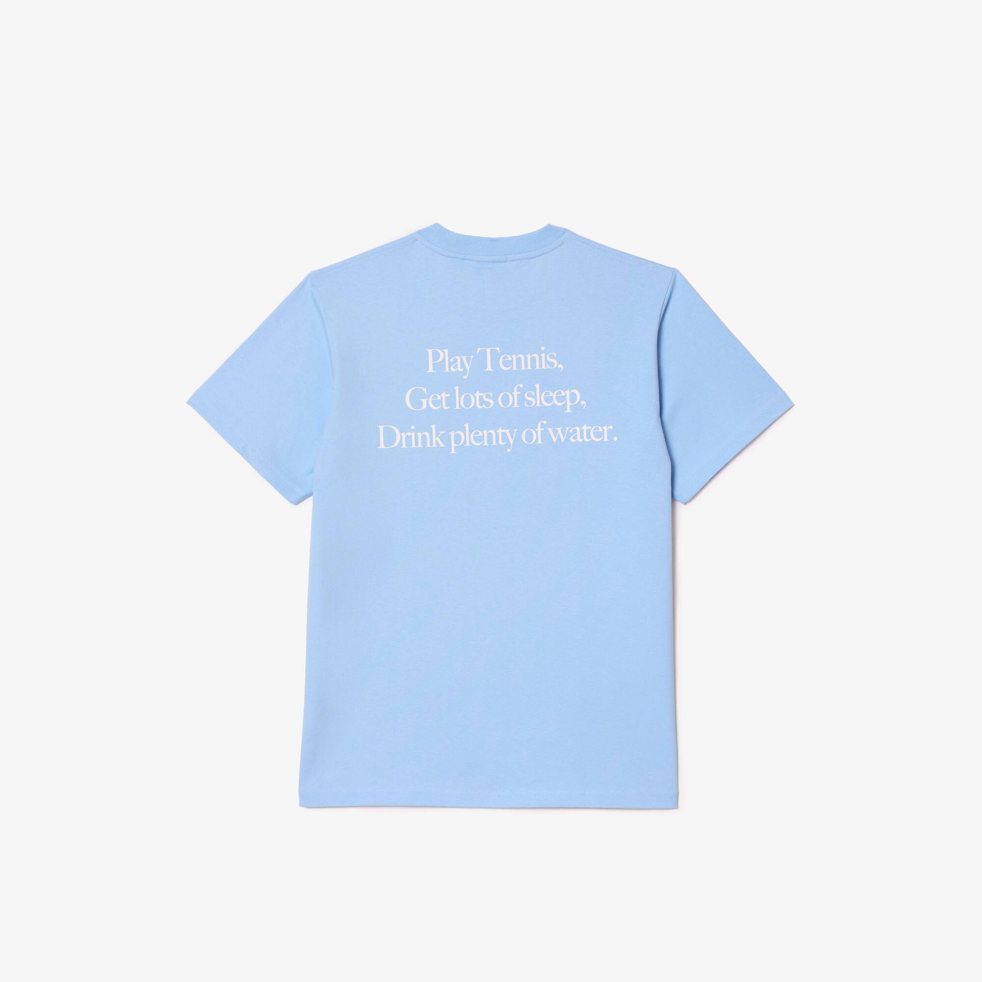 T-shirt Lacoste x Sporty & Rich oversize T-Shirts - Bleu - Lacoste - Unisex