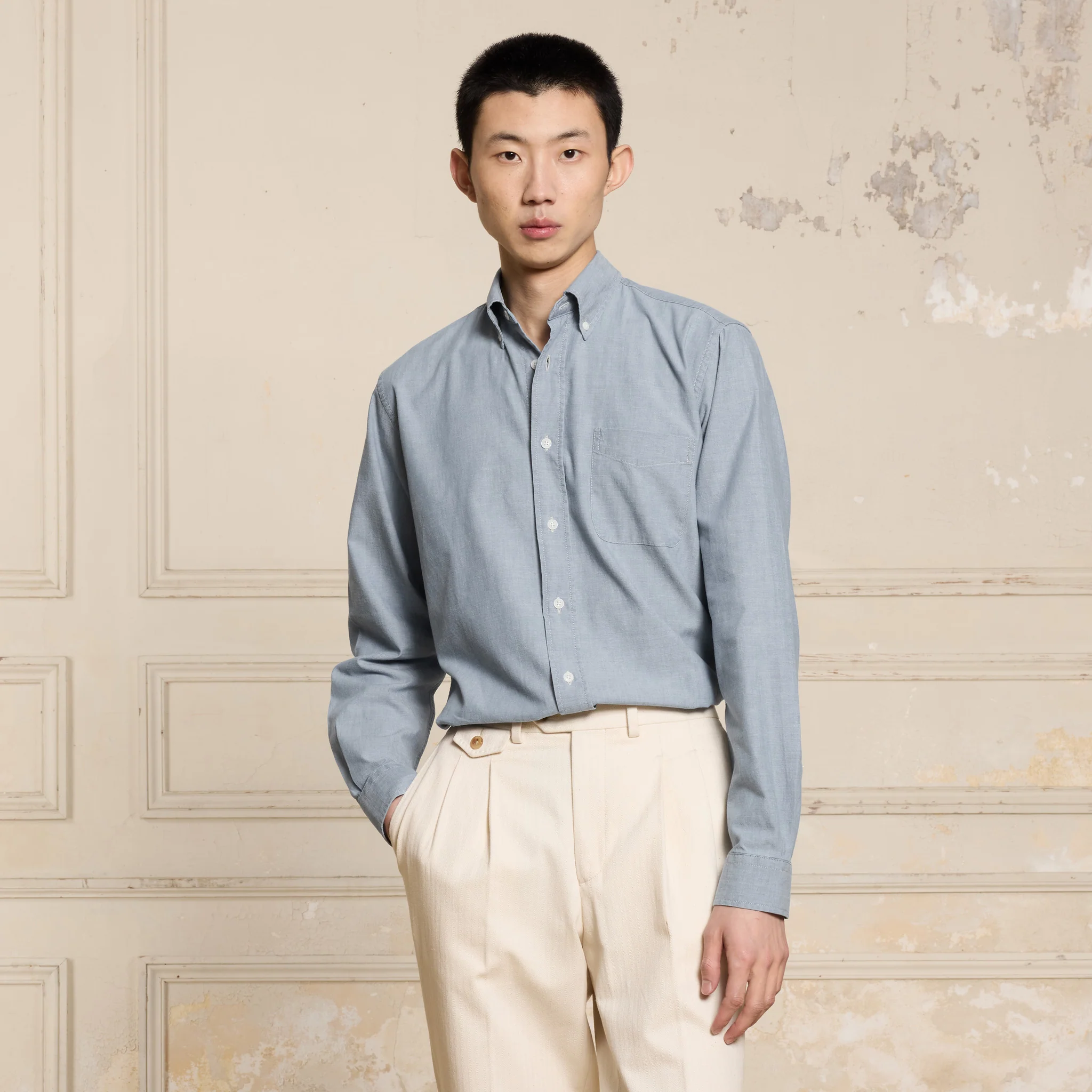 Blue chambray shirt