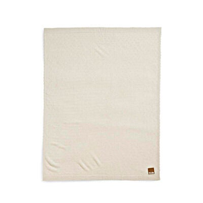 Elodie  Pointelle-strikket Teppe 100x75, Creamy White