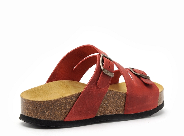 Plakton mules et sabots plats femme cp bolino 341210 rouge