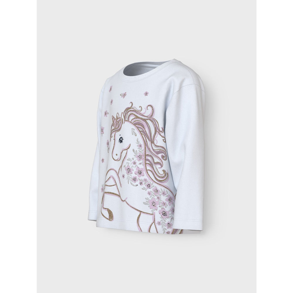 Køb Name It Bright White Unicorn Valiane Regular Bluse