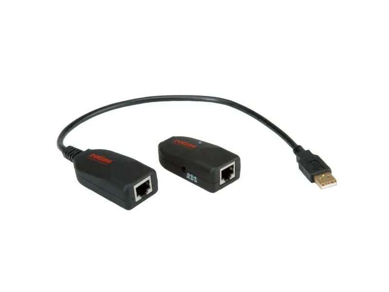 ROLINE USB 2.0 Extender over RJ-45, Transparent