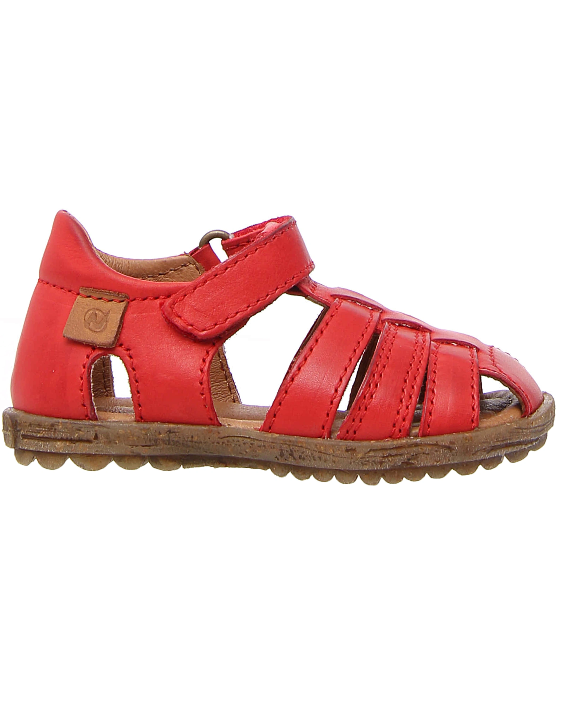 Leder-Sandalen SEE mit Zehenschutz in rot