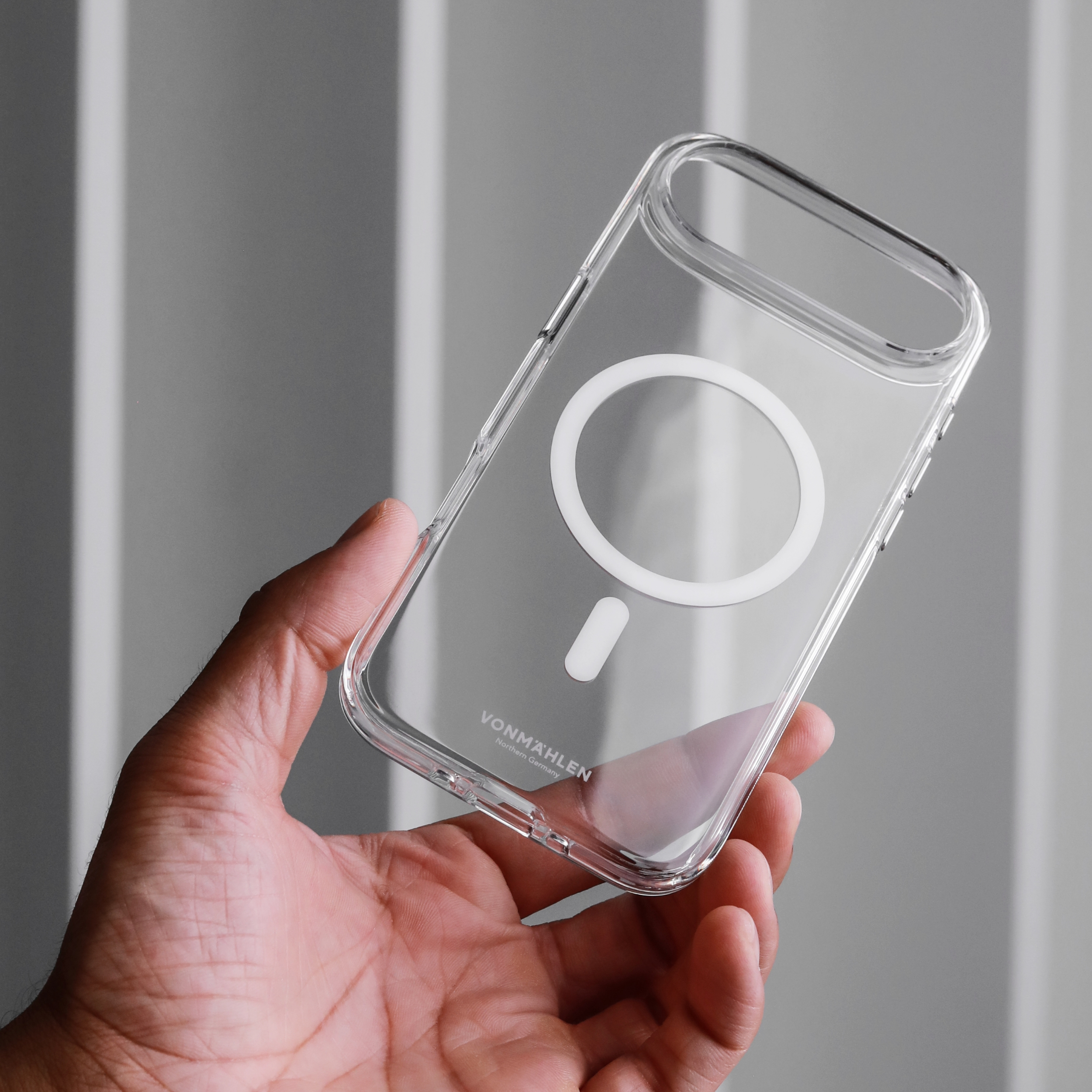 iPhone Air MagSafe Hybrid Hülle TPU Bumper   Acryl Rückseite Transparent Case 2 (TRC00058) - Transparent