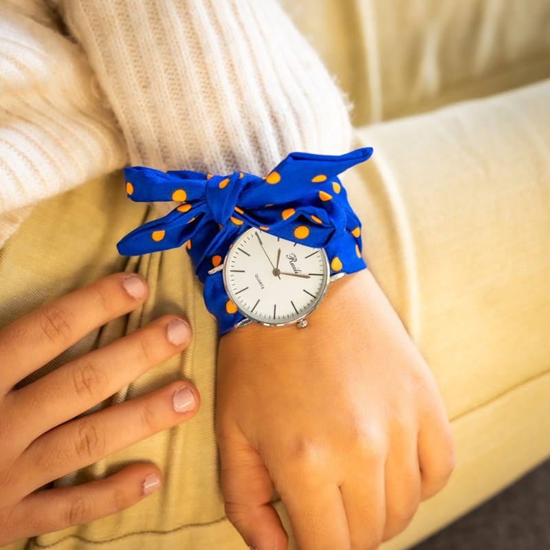 Montre Femme CHTIME bracelet Tissu Bleu